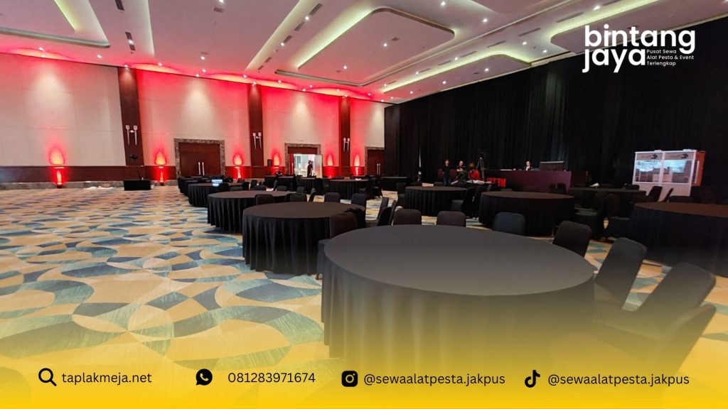 Produksi Jual Cover Meja Hotel Warna Hitam Premium Jakarta