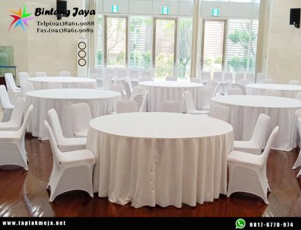 Tempat produksi taplak meja hotel premium harga grosir Bogor