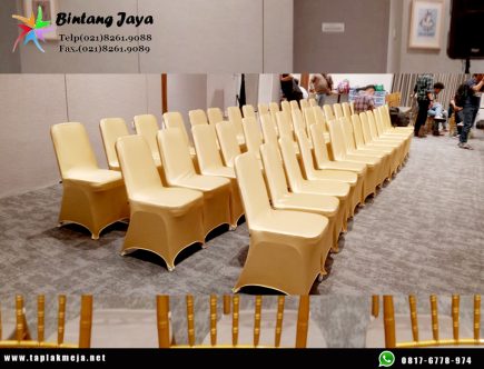 Toko Sarung Kursi Gold stretch Luxury di Jakarta