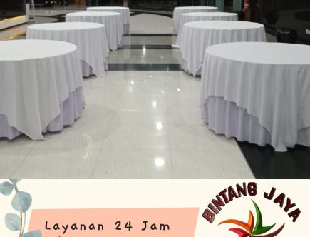 Grosir Taplak Meja D120cm Toping Putih Jakarta