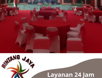 Grosir Taplak Meja Hotel D160cm Tebar Merah