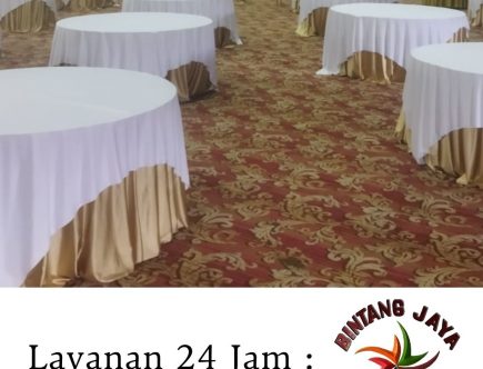 Jual Grosir Taplak Meja Bulat Cover Putih Area Tangerang