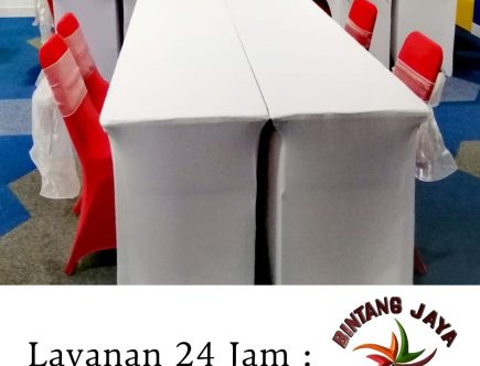 Konvekasi Sarung Taplak Meja IBM Strech Putih Area Bogor