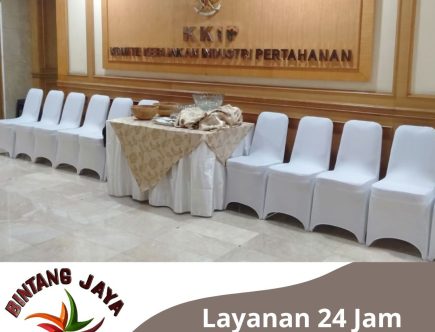 Grosir Jual Sarung Kursi Futura Cover Street Putih Kementerian Pertahanan Jakarta