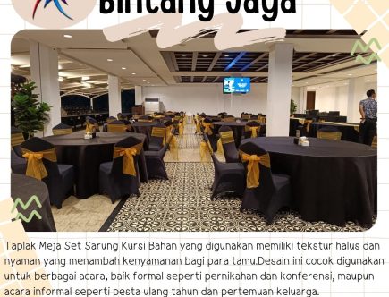 Grosir Jual Taplak Set Sarung Kursi Cover Hitam Pita Gold Area Tangerang Kota