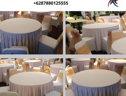 Konveksi Sarung Meja D120cm Set Kursi Futura Strech Area Tangerang