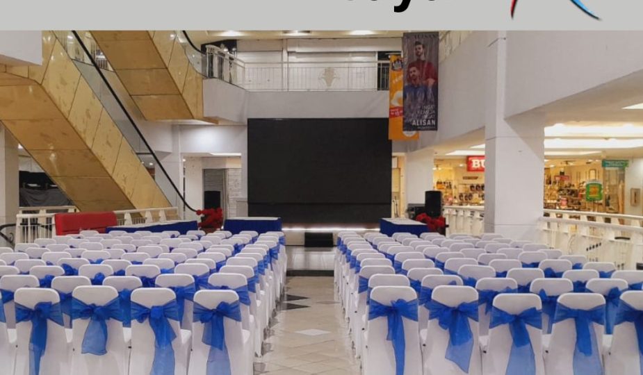 Pasar Jual Sarung Kursi Cover Putih Pita Biru Mewah Jakarta