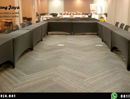 Gudang produksi taplak meja kotak ketat premium area Jakarta