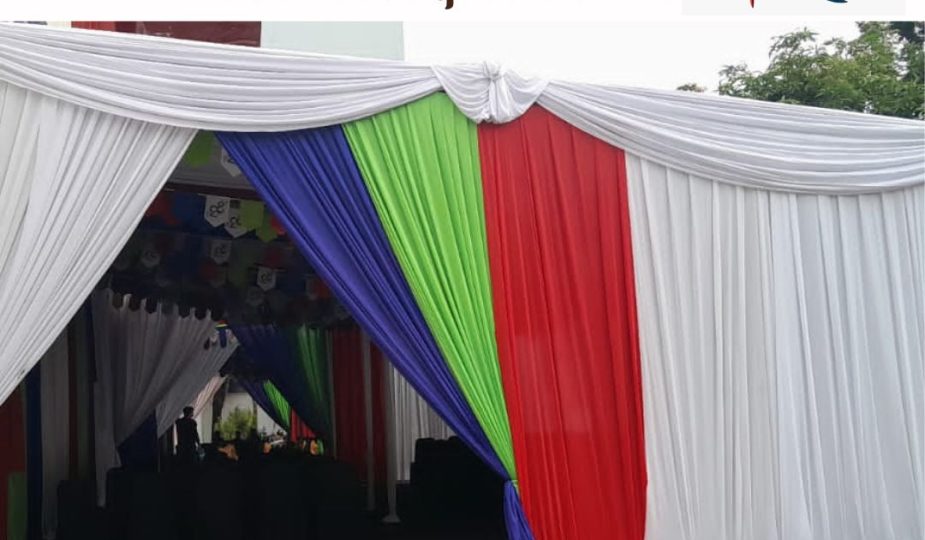 Produksi Kain Plafon Dan Rumbai Serut Putih Hijau Merah Jakarta