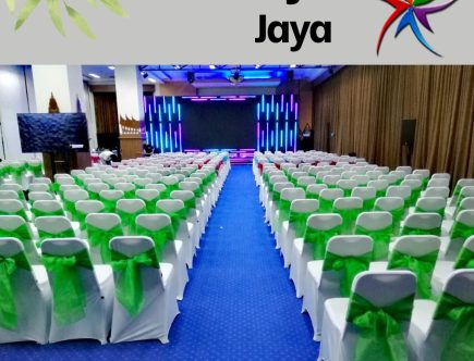 Sarung Kursi Futura Cover Putih Bersih Pita Hijau Jakarta