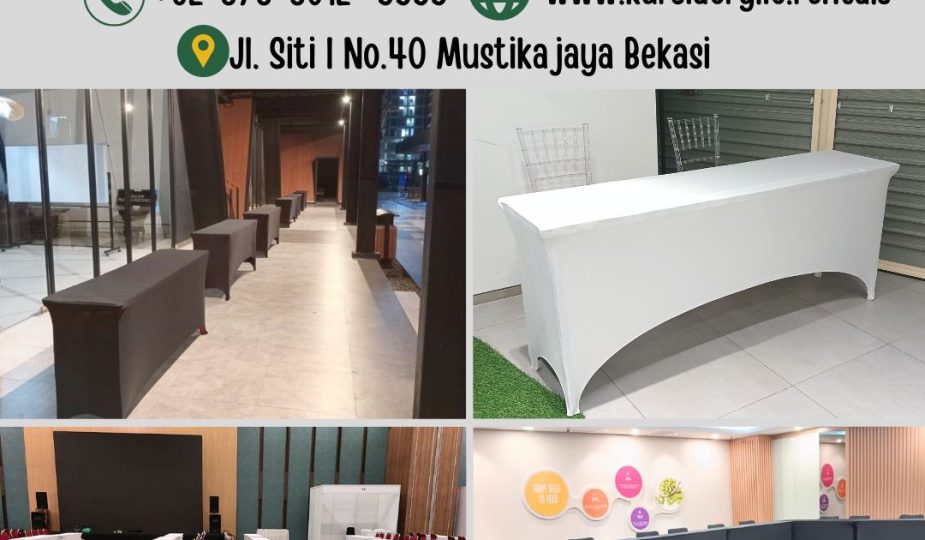 Jual Taplak Meja IBM Strech Hitam Mewah Jakarta