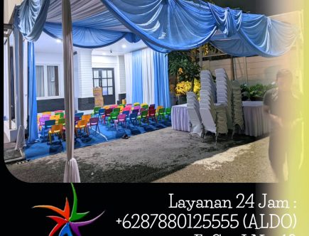 Toko Pembuatan Kain Plafon Tenda Cover Biru Putih Jakata Pusat