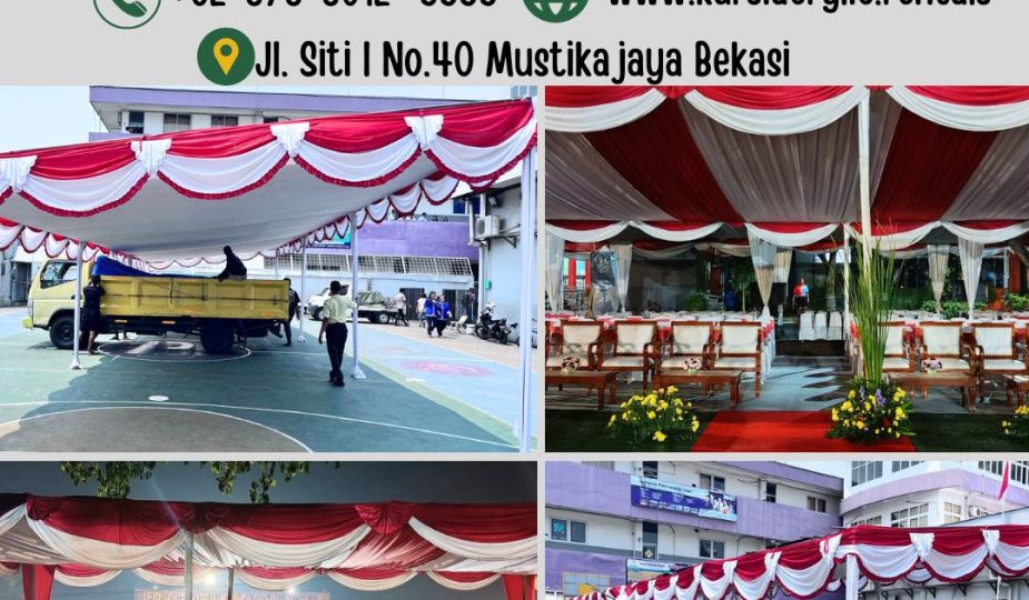 Jual Kain Tenda Plafon Dekorasi Cover Merah Putih Jakarta