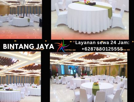 Produksi Taplak Meja Bulat D180cm Cover Tebar Putih Bogor