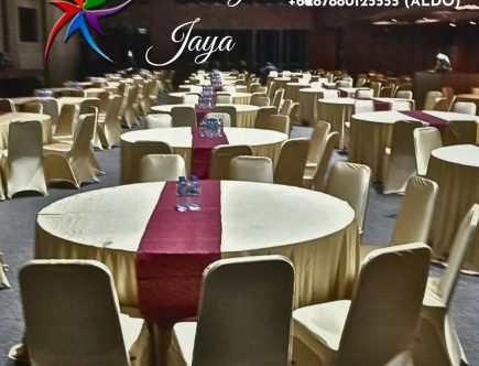Produksi Taplak Round Table d160cm Event Menara Kuningan Jakarta