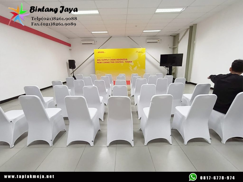 Konveksi Sarung Kursi putih modern promo ramadhan di Jakarta