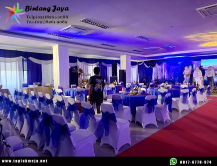 Jual Sarung kursi Ketat Putih pakai pita Konveksi Bekasi