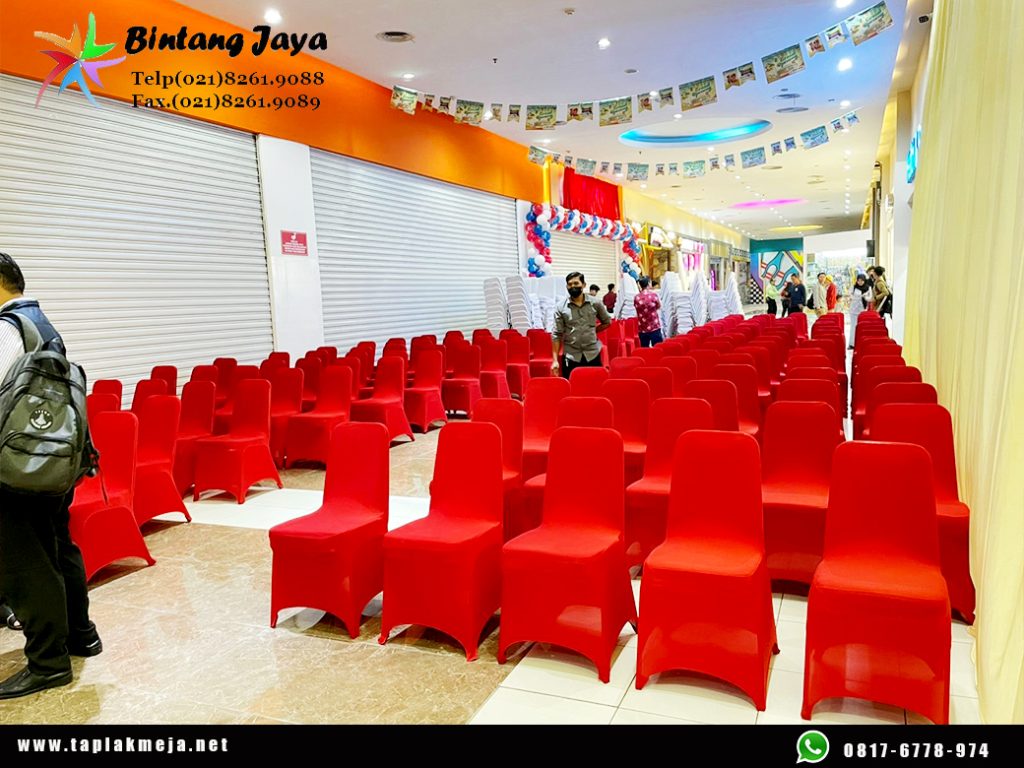 Jual Sarung kursi Ketat Merah dan Putih Konveksi premium Bekasi