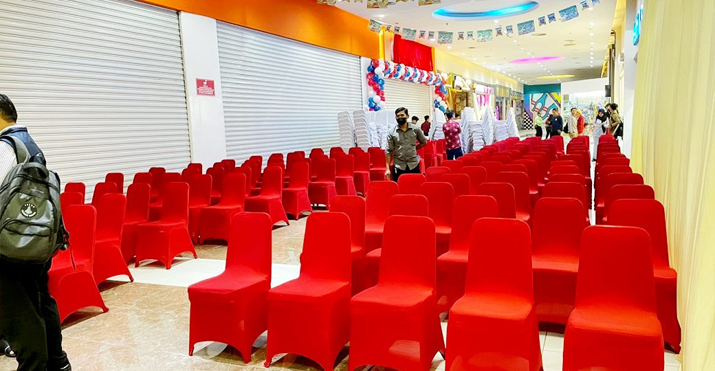 Jual Sarung kursi Ketat Merah dan Putih Konveksi premium Bekasi