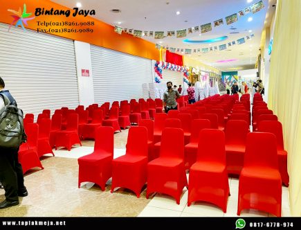Jual Sarung kursi Ketat Merah dan Putih Konveksi premium Bekasi