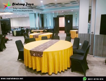 Gudang produksi taplak meja Bundar aneka jenis di Jakarta