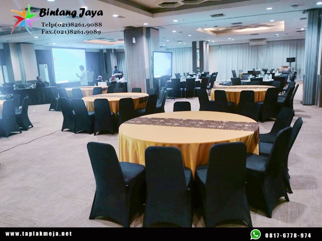 Gudang produksi taplak meja Bundar aneka jenis di Jakarta