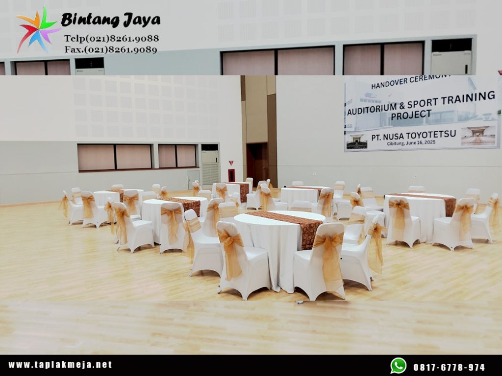 Konveksi sarung kursi Jenis ketat Putih Include Pita Jakarta