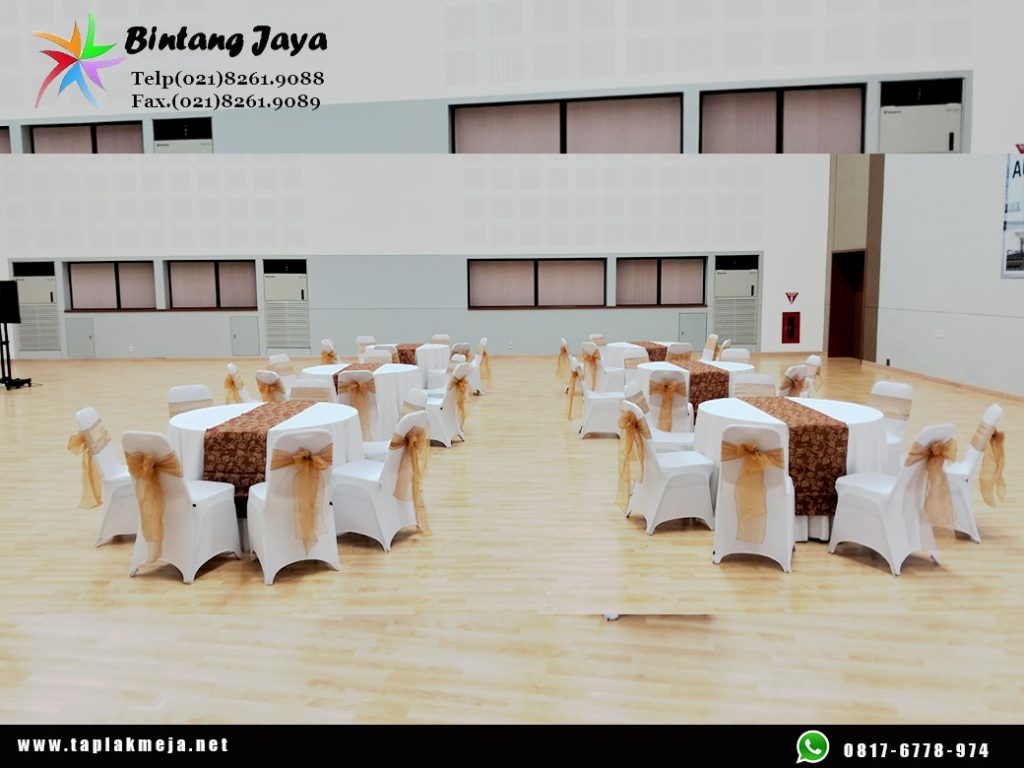 Konveksi sarung kursi Jenis ketat Putih Include Pita Jakarta