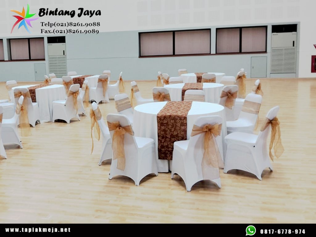 Konveksi sarung kursi Jenis ketat Putih Include Pita Jakarta