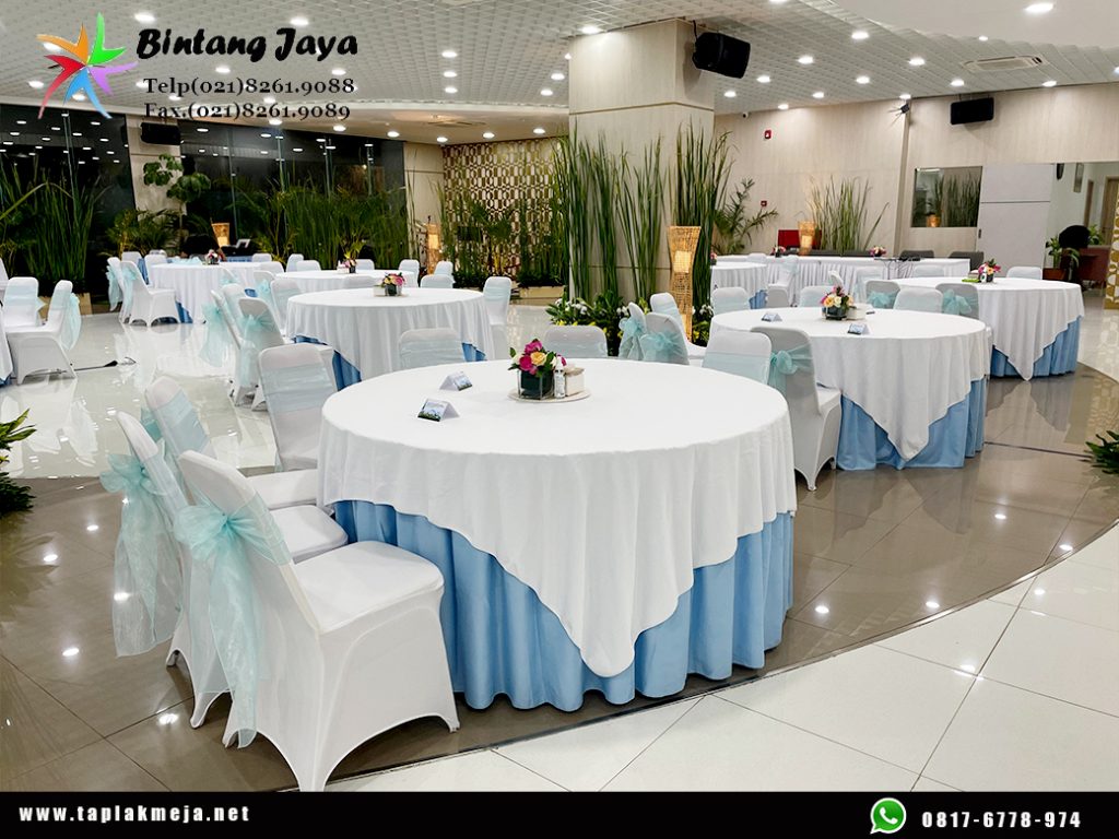 Jual Taplak Meja Bulat Jenis Skerting Biru di Bekasi dan sekitarnya