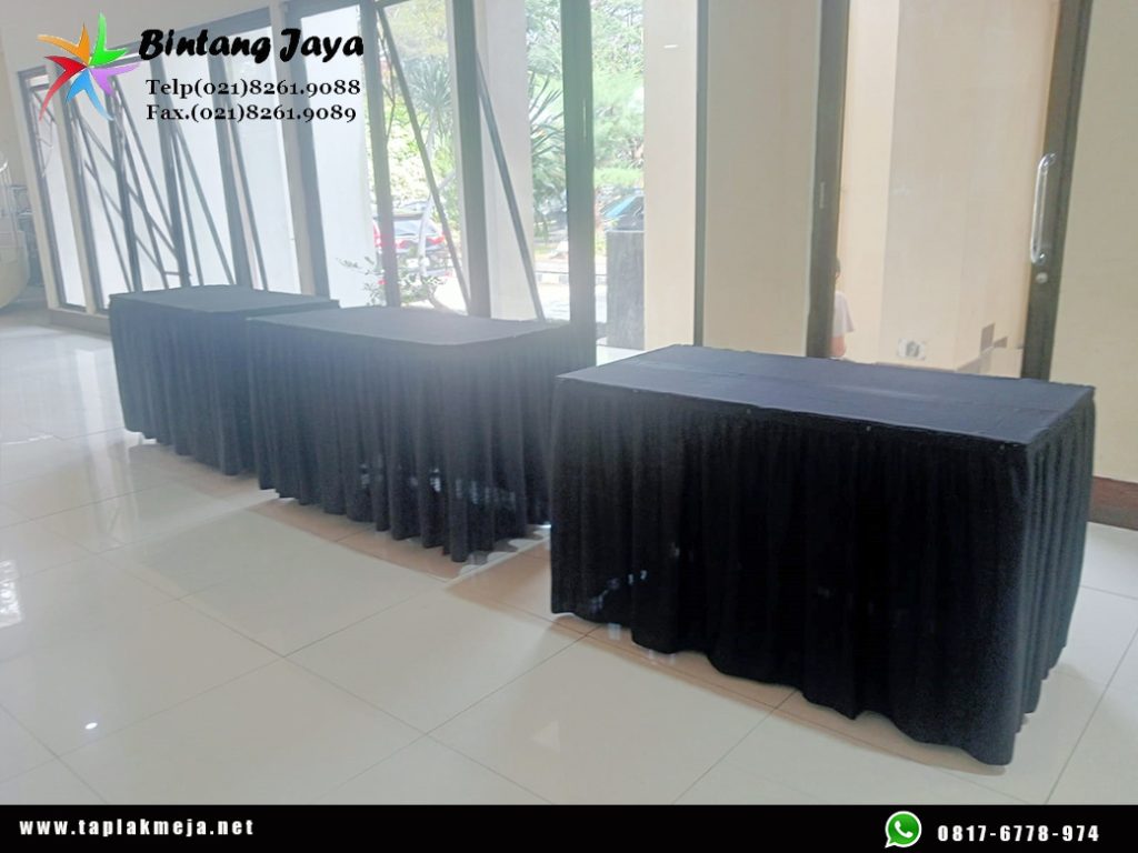 Toko Taplak Meja Skerting Full Hitam di Jakarta