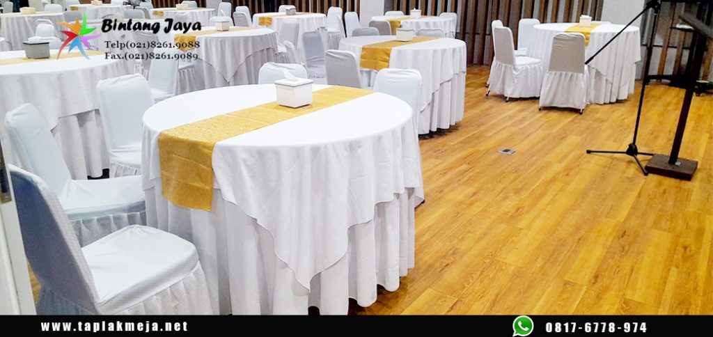 Gudang taplak meja bulat murah mewah Jakarta