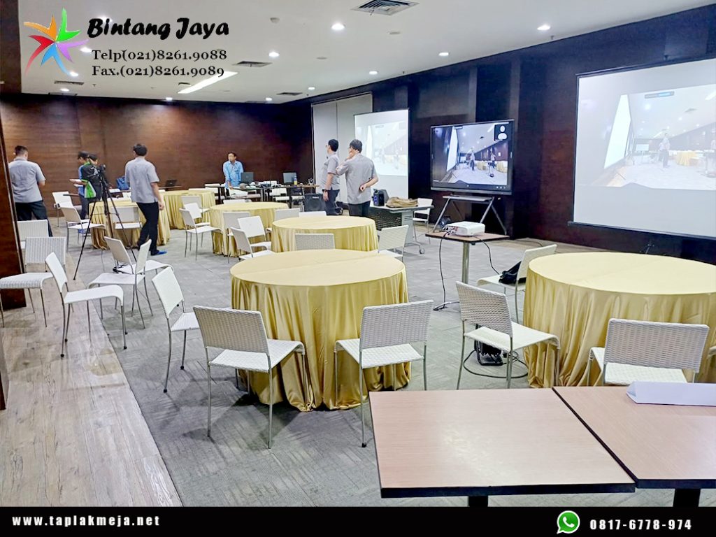 Pusat produksi taplak meja bulat murah di Bekasi