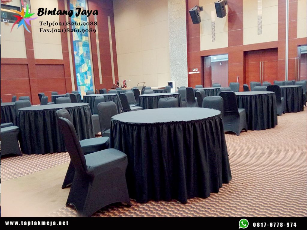 Pusat produksi taplak meja bulat murah di Bekasi