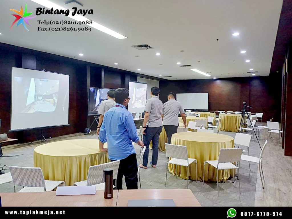 Pusat produksi taplak meja bulat murah di Bekasi