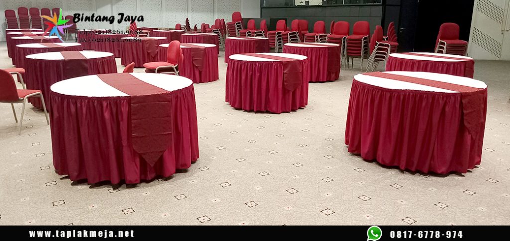 Gudang produksi taplak meja bulat Bekasi