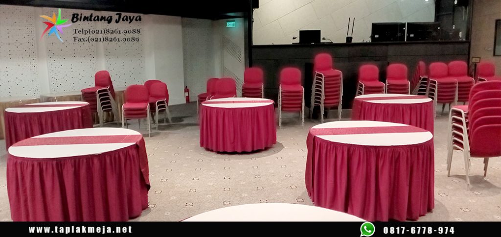 Gudang produksi taplak meja bulat Bekasi