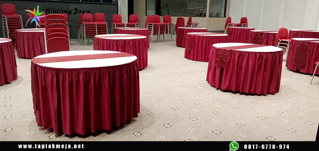 Gudang produksi taplak meja bulat Bekasi