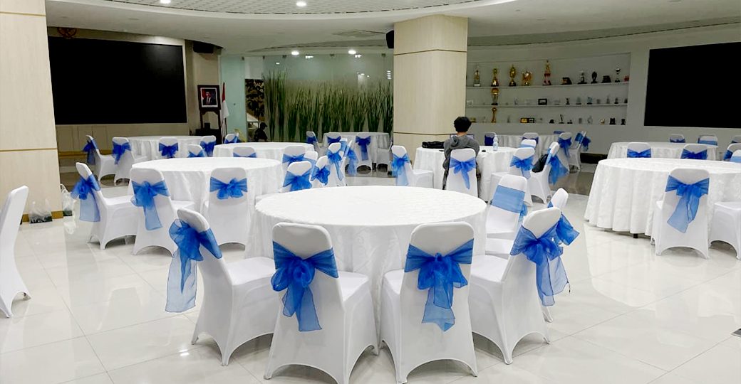 Jual taplak meja model bundar jenis Tebar kualitas hotel di Jakarta