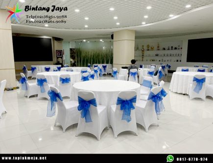 Jual taplak meja model bundar jenis Tebar kualitas hotel di Jakarta