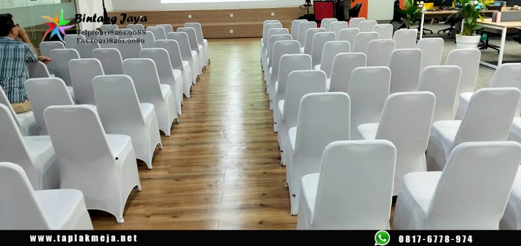 Konveksi Sarung Kursi Ketat Putih Gudang Produksi Bekasi