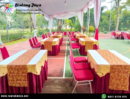 Jual taplak meja kotak prasmanan hotel di Jakarta