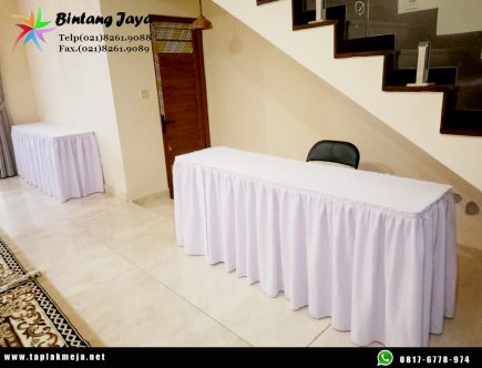 Jual Taplak Meja Skerting Putih Harga Grosir Murah di Depok