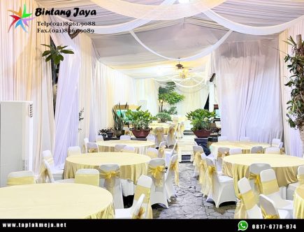 Gudang produksi pembuatan taplak meja berkualitas di Bekasi