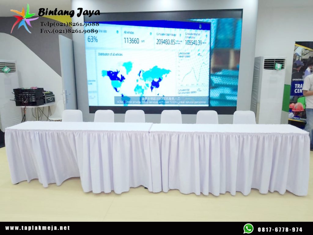 Konveksi Produksi Taplak Meja Jenis Skerting Bahan Premium di Jakarta