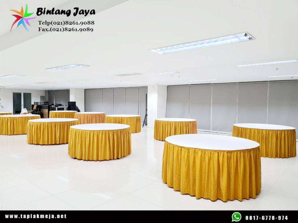 Produksi Taplak Meja Bulat untuk Hotel, Catering, dan Event Organizer